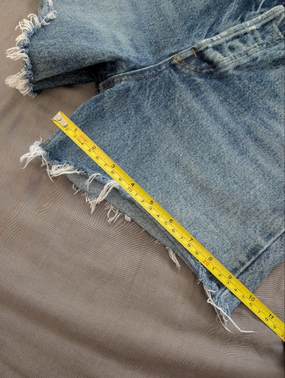Agolde Riley Jeans Denim Shorts Outsider - Picture 11 of 12
